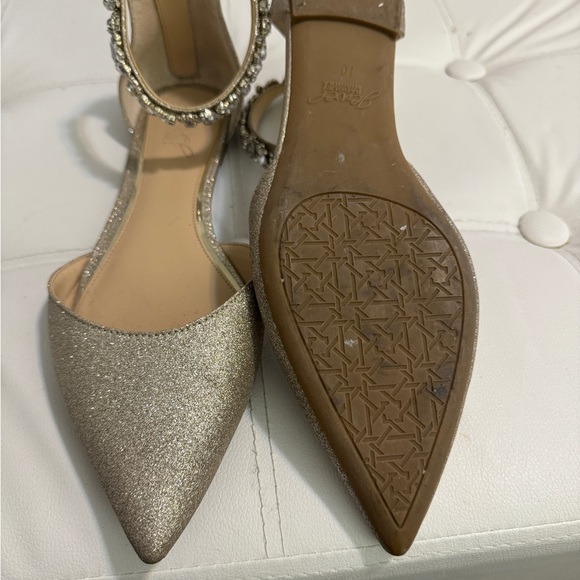 Badgley Mischka jeweled flats size 10 - Picture 3 of 5